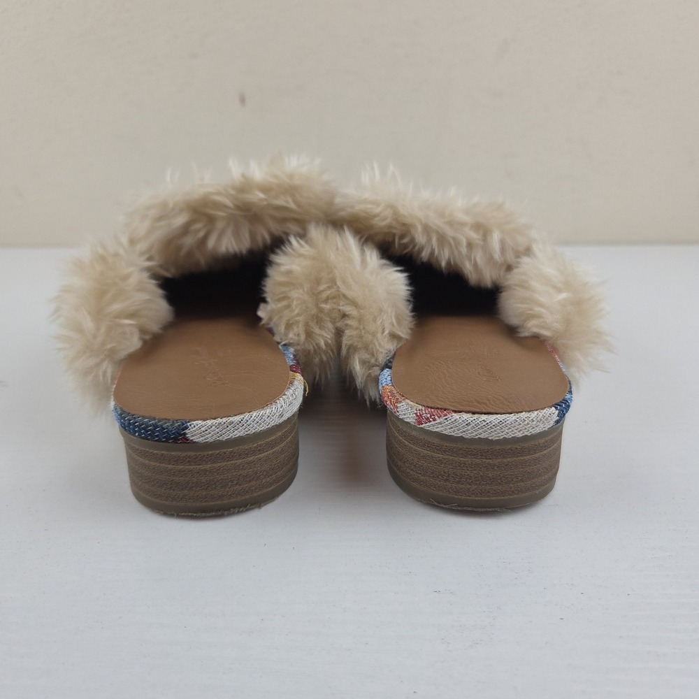 Universal Thread Multicolor Litzy Southwestern Faux Fur Mules Slip On Wmns Sz 8 - Picture 8 of 12